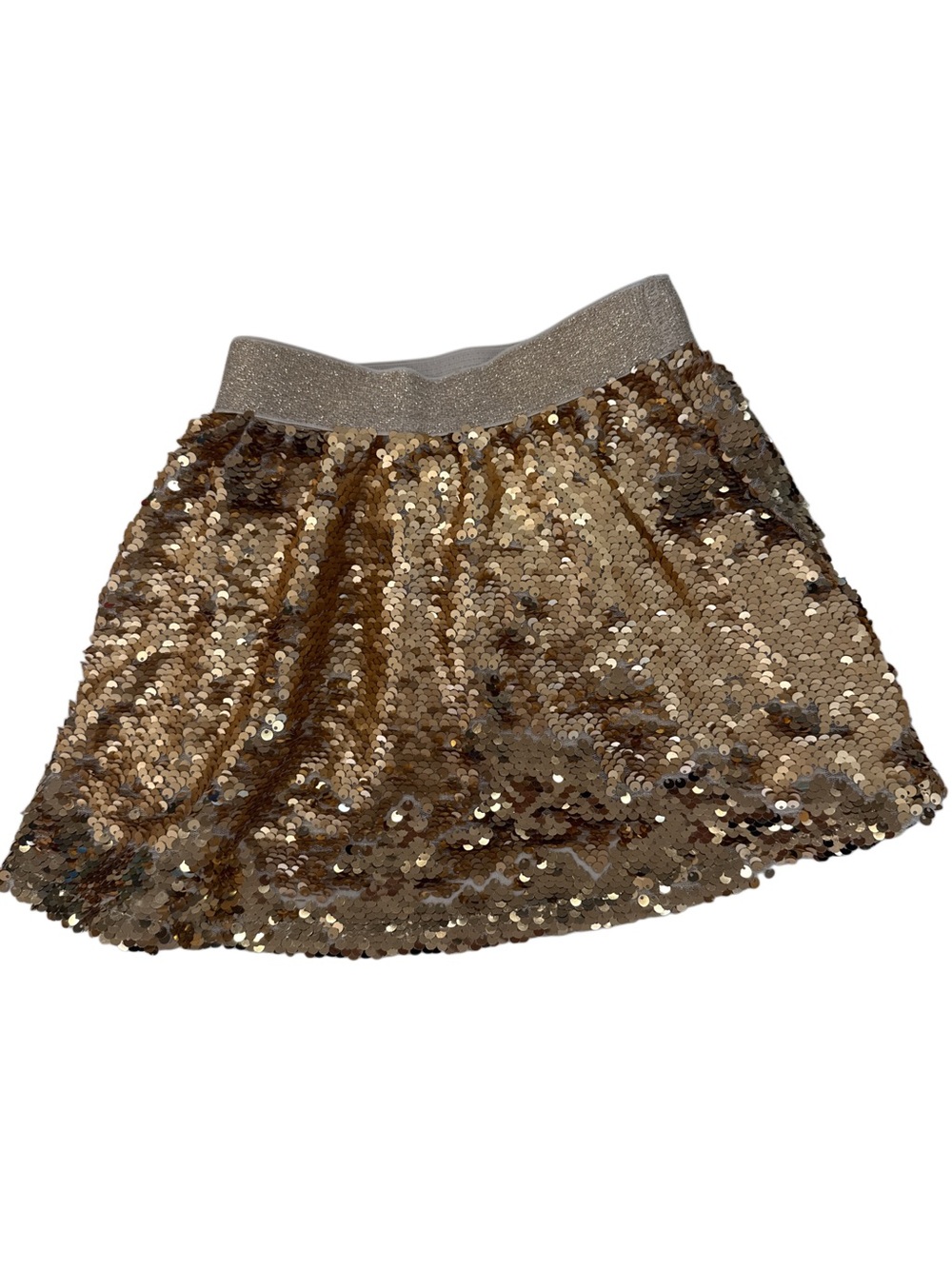 Little girl 365 kids Gold Sequin A-Line Skirt, 4T
